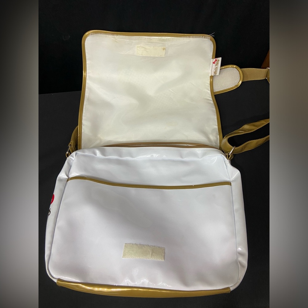 Hello Kitty Sanrio Y2K White & Gold Satchel Book / Duffel Bag 2006 - Picture 10 of 14